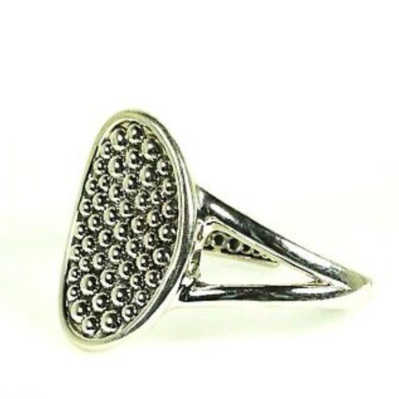 LAGOS NWT Gorgeous Caviar Sterling Silver Hinged Bracelet Size M - Picture 3 of 11